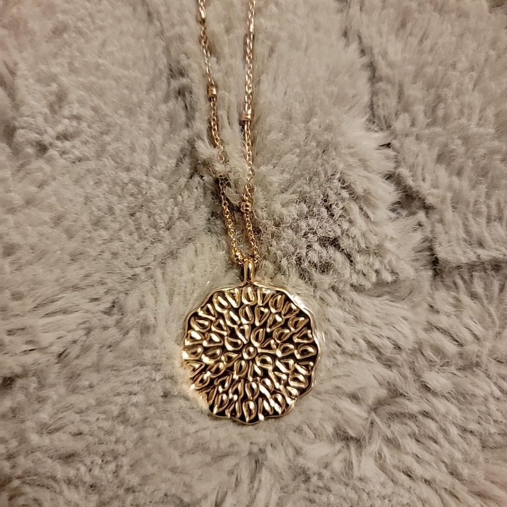 Lane Bryant Adjustable Gold Tone Necklace With Charm